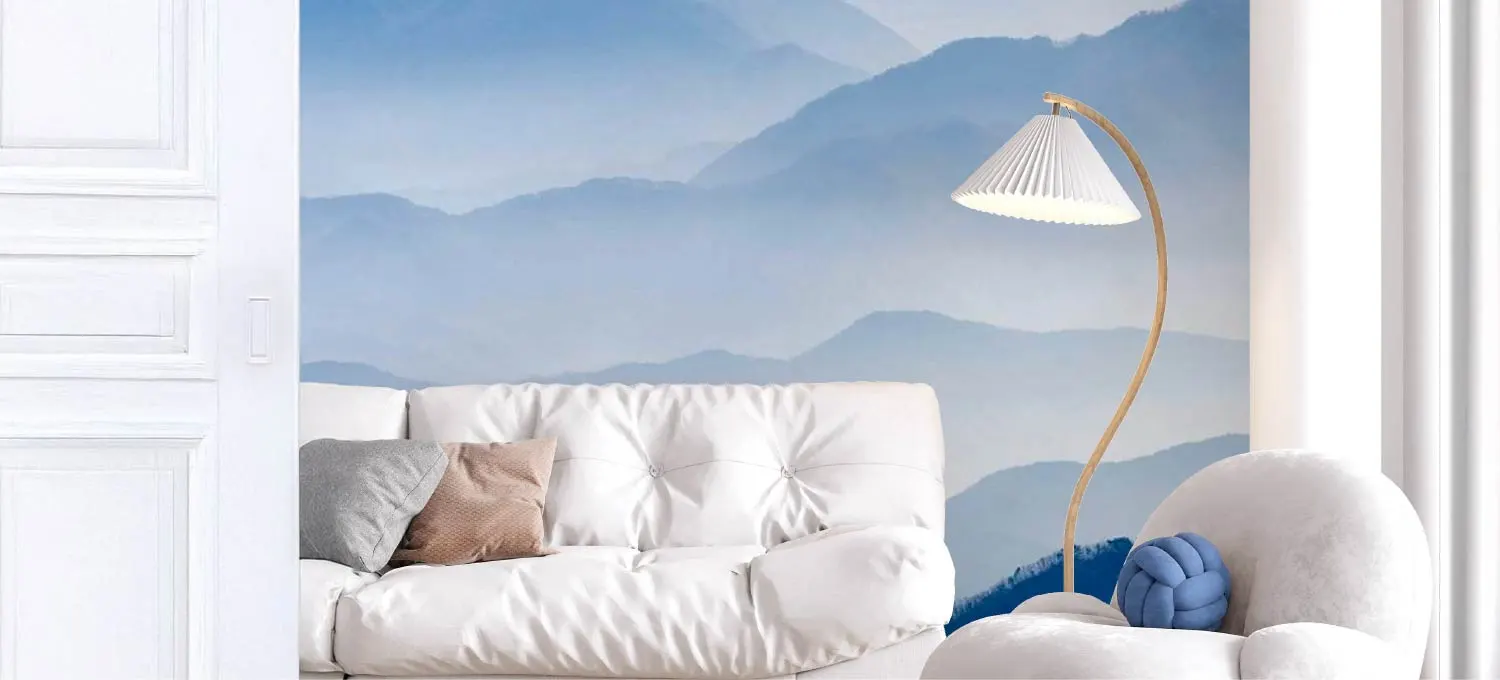 Blue Misty Mountain Wallpaper